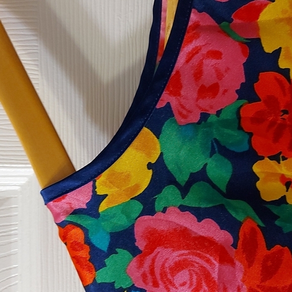 Vintage Victoria Secret Gold Label Jewel Tone Floral Night Shirt, Short … - Picture 6 of 7